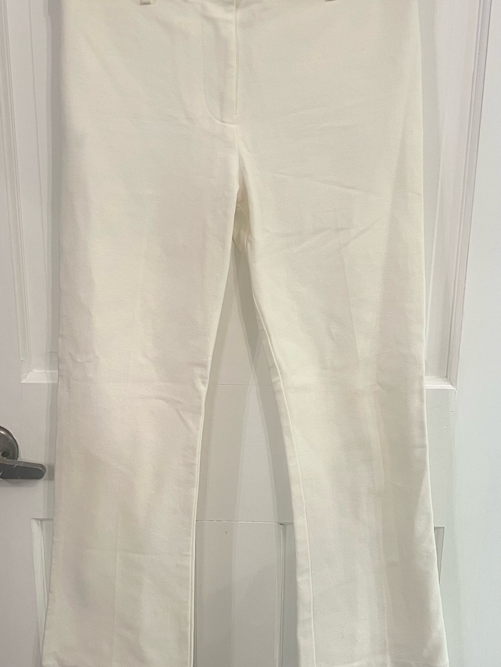 Derek  Lam 10 Crosby Soft Cream Tailored Pants stretch